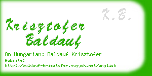 krisztofer baldauf business card